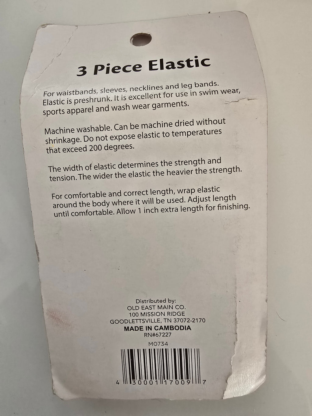 3 Piece Sewing Elastic