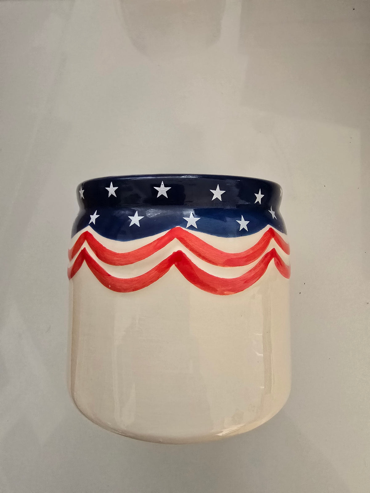 Ceramic Jar - Patriotic Decor