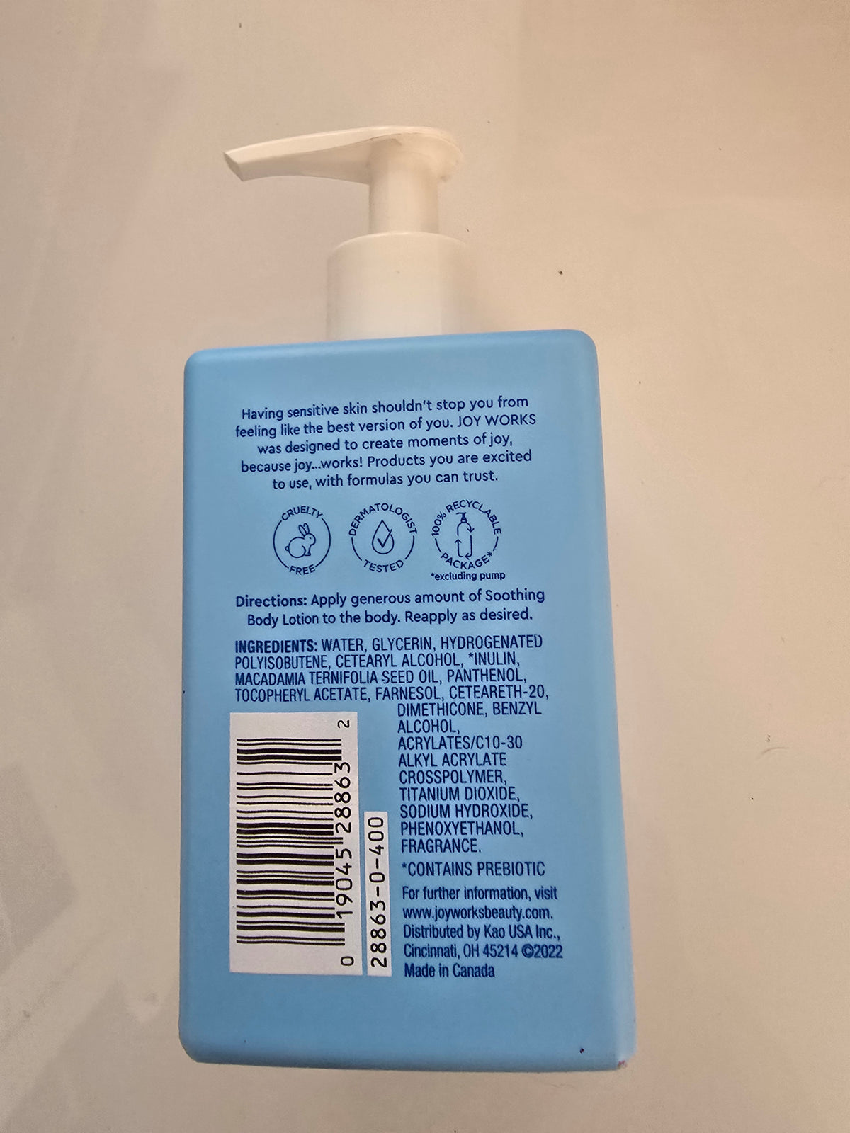 Joy Works Body Lotion